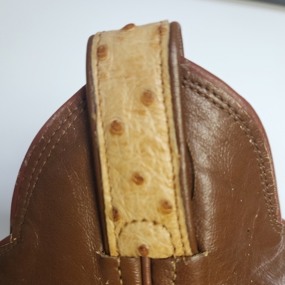 60s Ostrich Leather Western Cowboy Boots - Picture 10 of 16